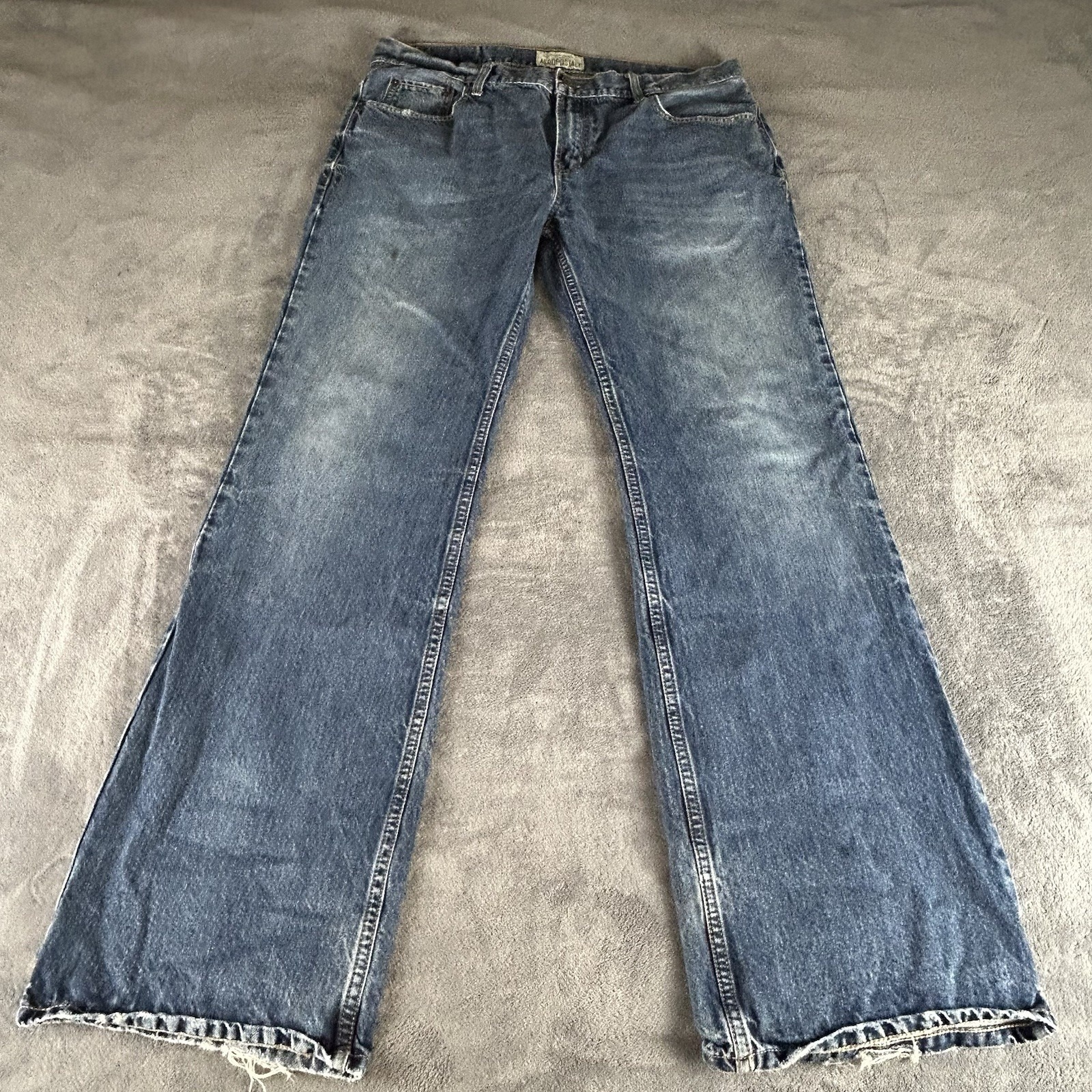 Aeropostale Benton Jeans Mens 34x34 Original Bootcut Blue Denim Relaxed Fit